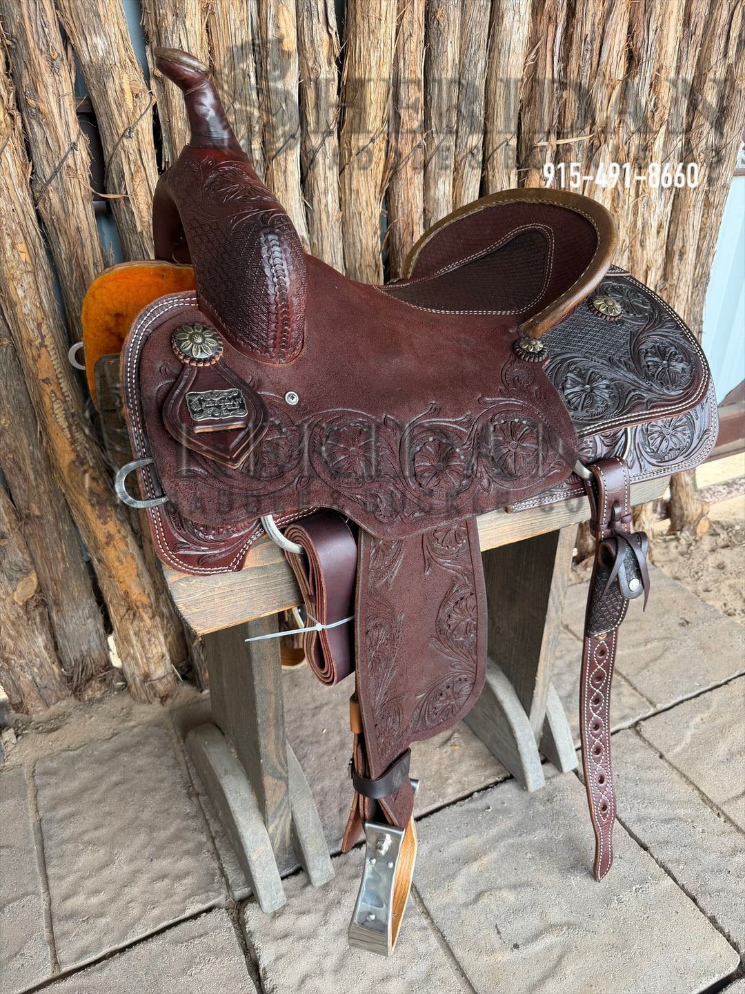 $1,900 - 16" Sheridan Cutter Saddle GOLD LEATHER REAL WOOL