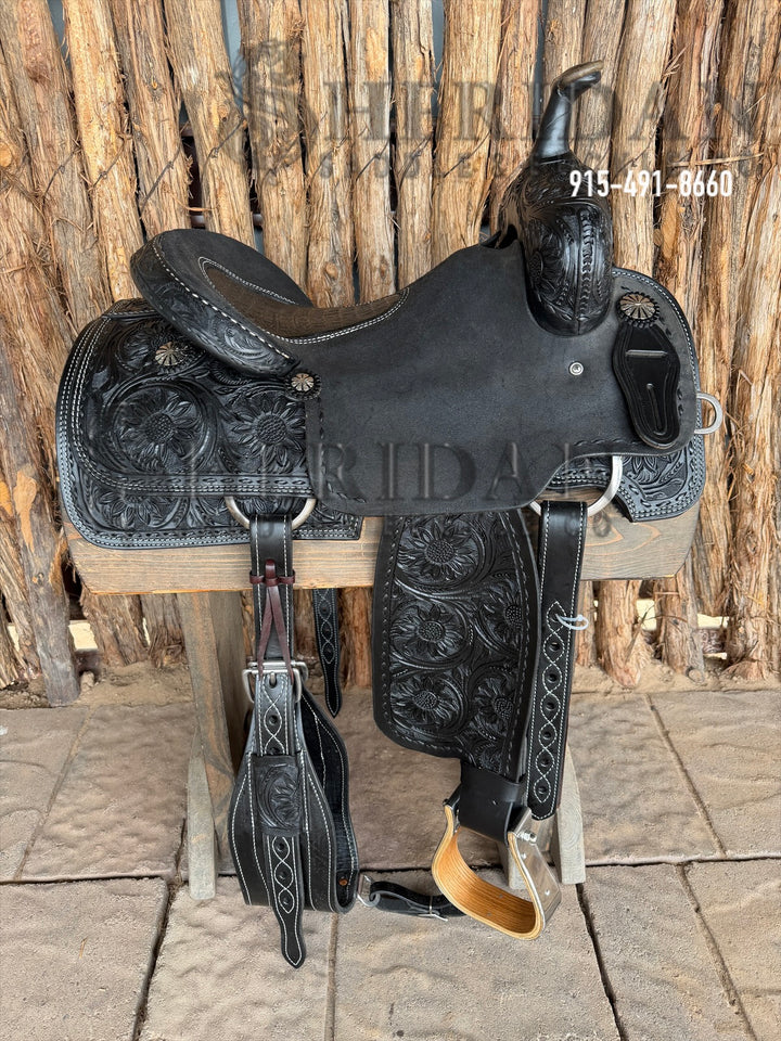 $1,900 - 15" Sheridan Cutter Saddle GOLD LEATHER REAL WOOL