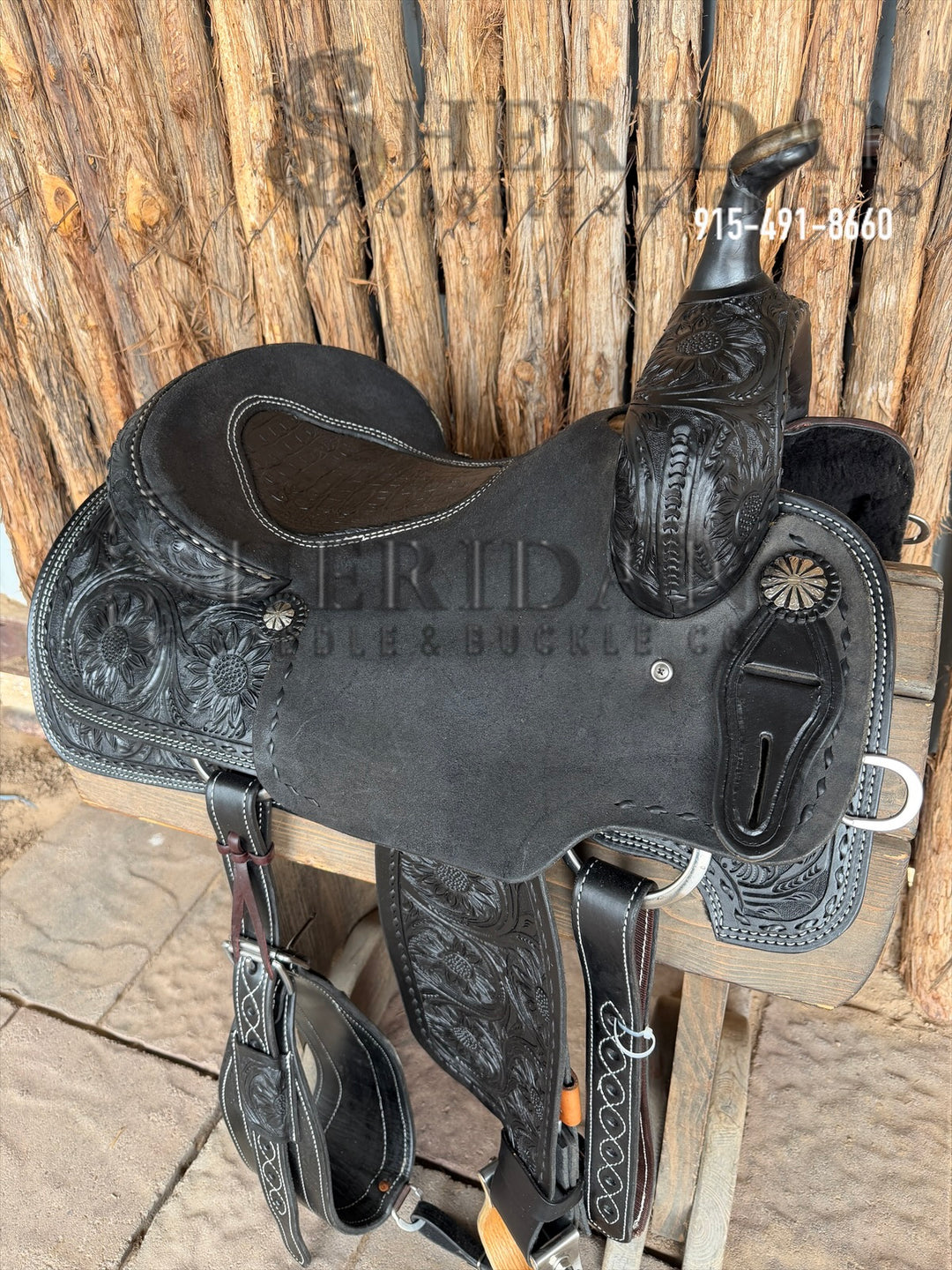 $1,900 - 15" Sheridan Cutter Saddle GOLD LEATHER REAL WOOL