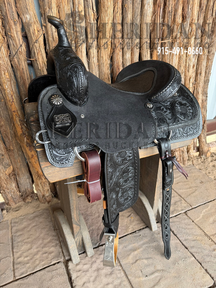 $1,900 - 15" Sheridan Cutter Saddle GOLD LEATHER REAL WOOL