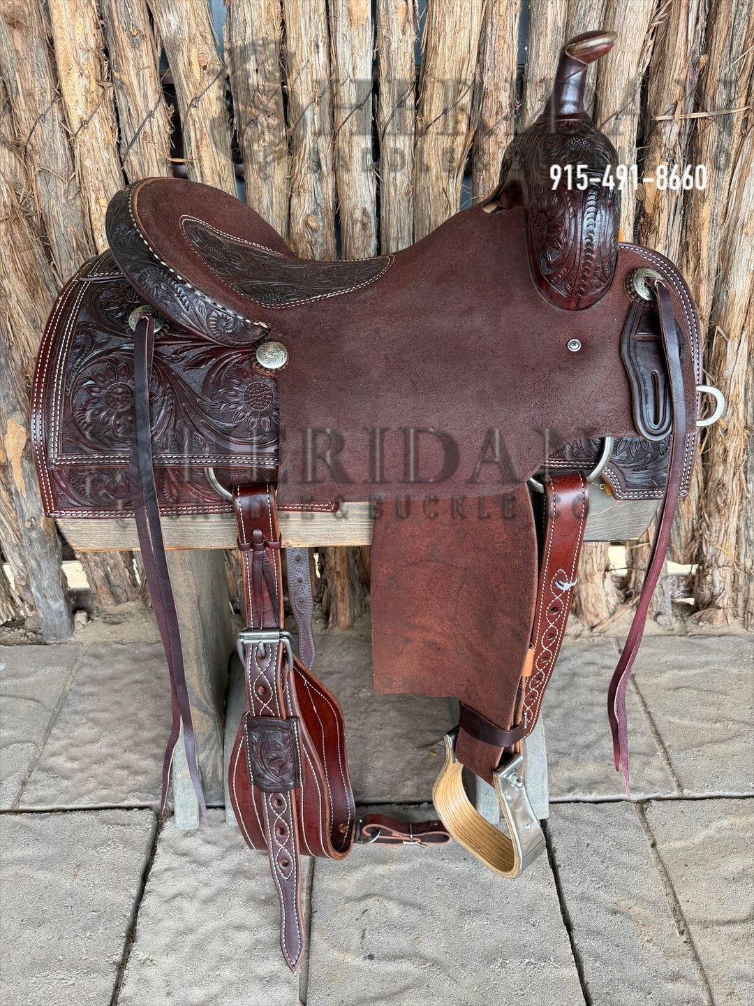 $1,900 - 16" Sheridan Ranch Cutter Saddle GOLD LEATHER REAL WOOL