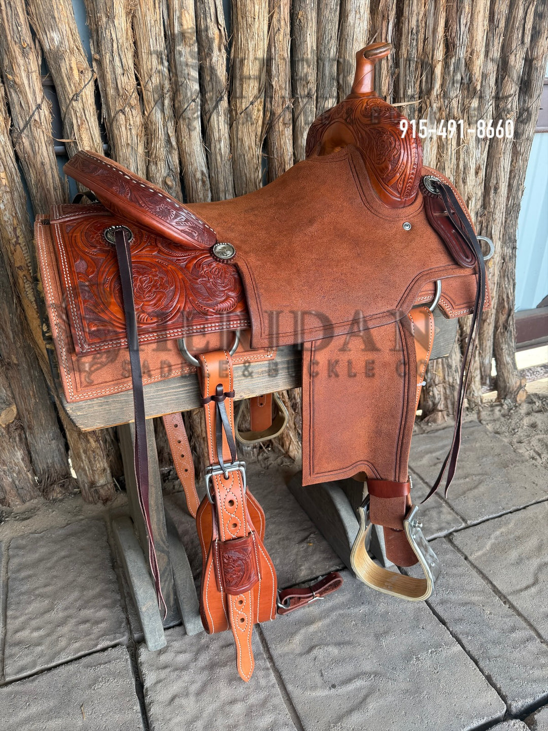 $1,800 - 16" Sheridan Ranch Cutter Saddle GOLD LEATHER REAL WOOL