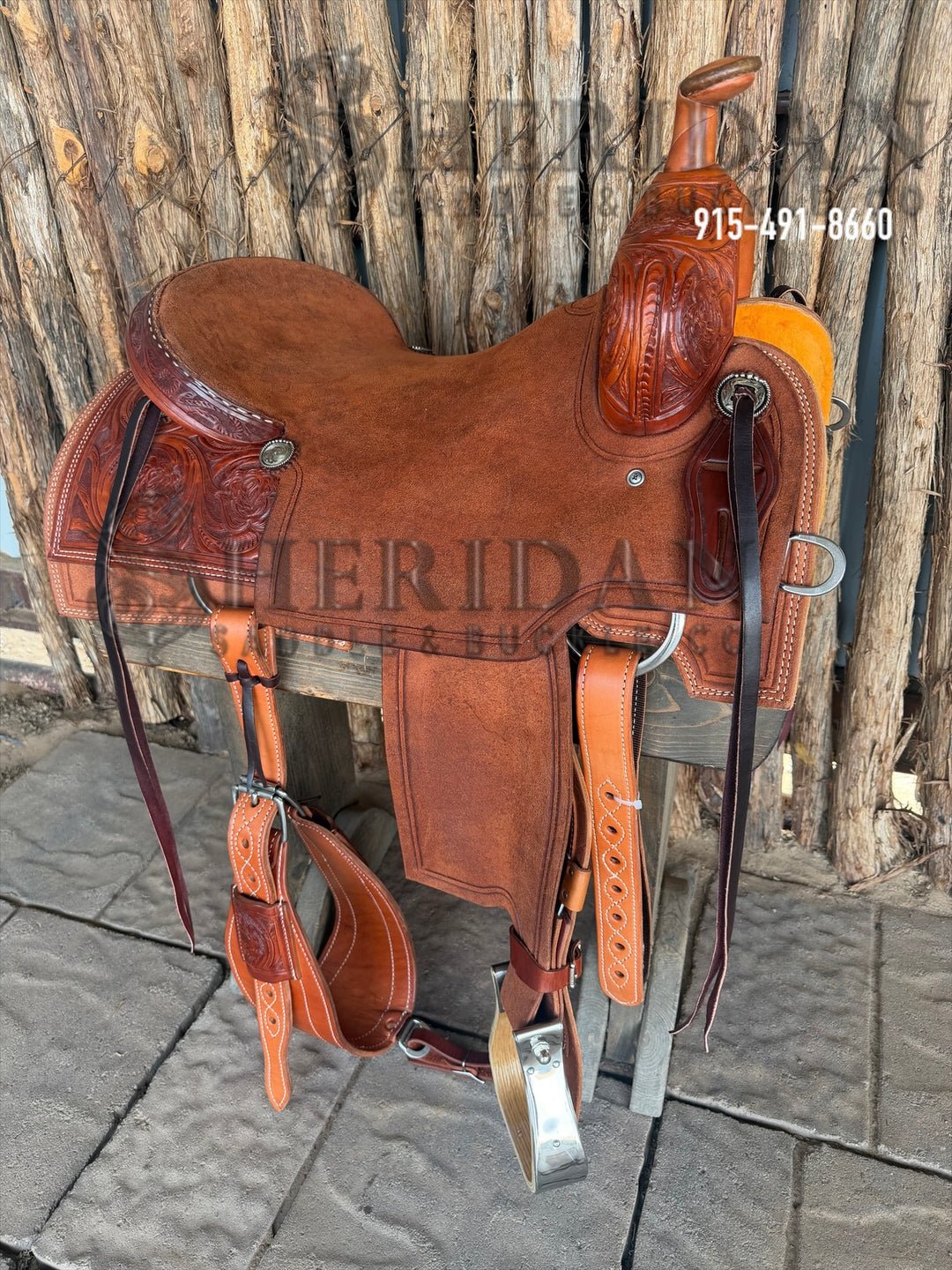 $1,800 - 16" Sheridan Ranch Cutter Saddle GOLD LEATHER REAL WOOL
