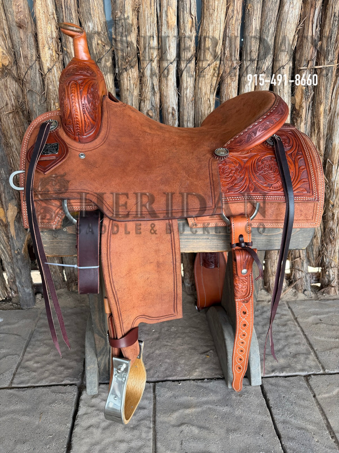 $1,800 - 16" Sheridan Ranch Cutter Saddle GOLD LEATHER REAL WOOL