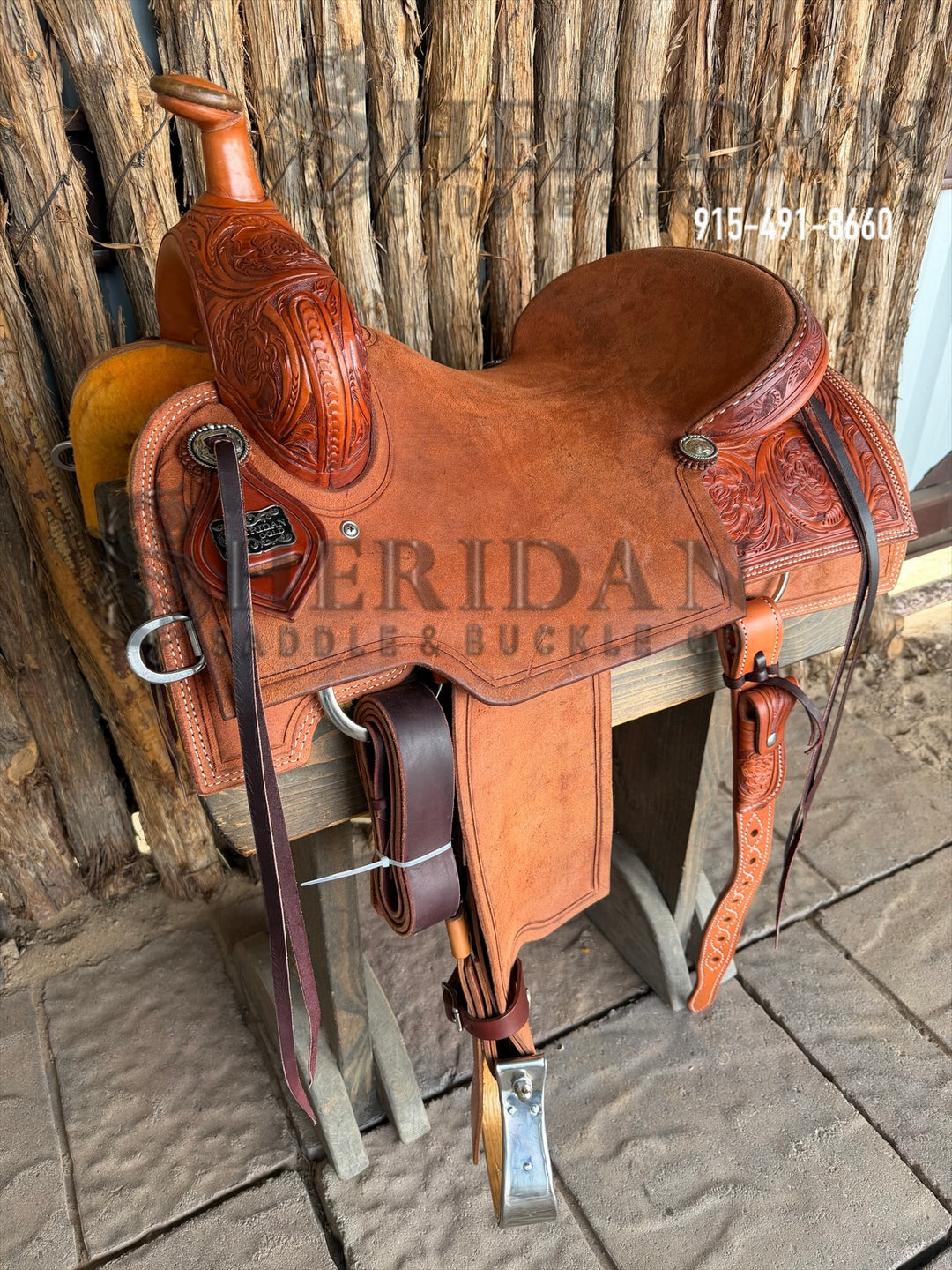 $1,800 - 16" Sheridan Ranch Cutter Saddle GOLD LEATHER REAL WOOL