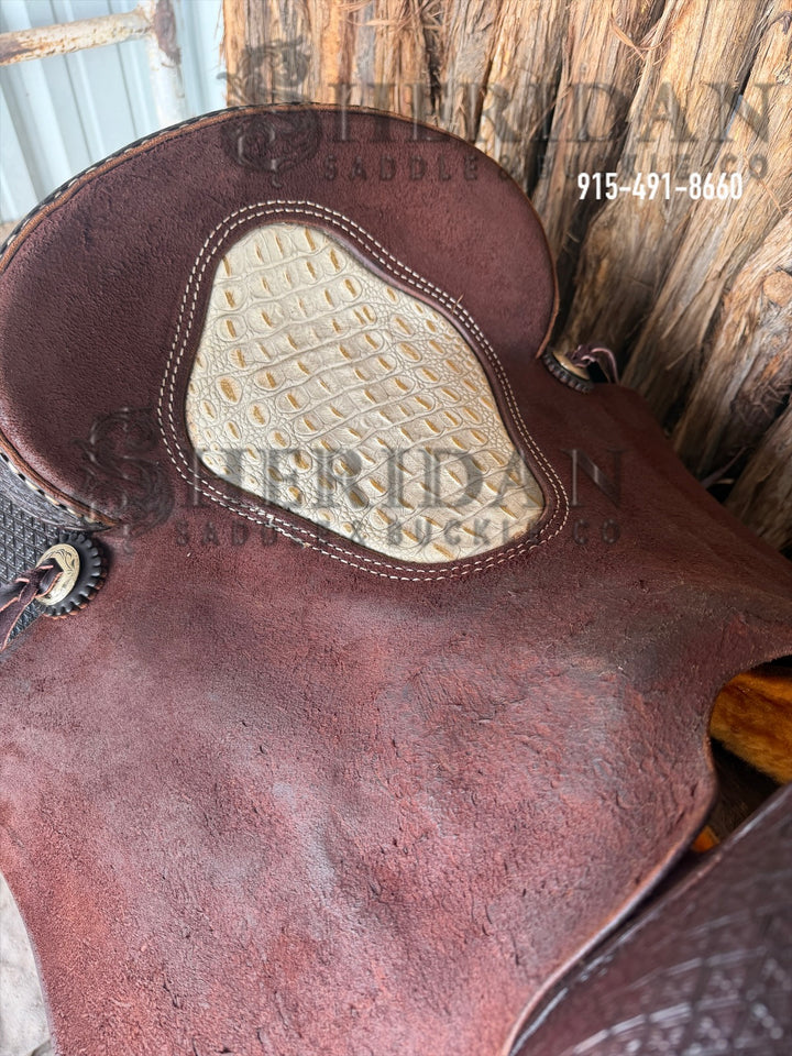 $1,950 - 16" Sheridan Ranch Cutter Saddle GOLD LEATHER REAL WOOL