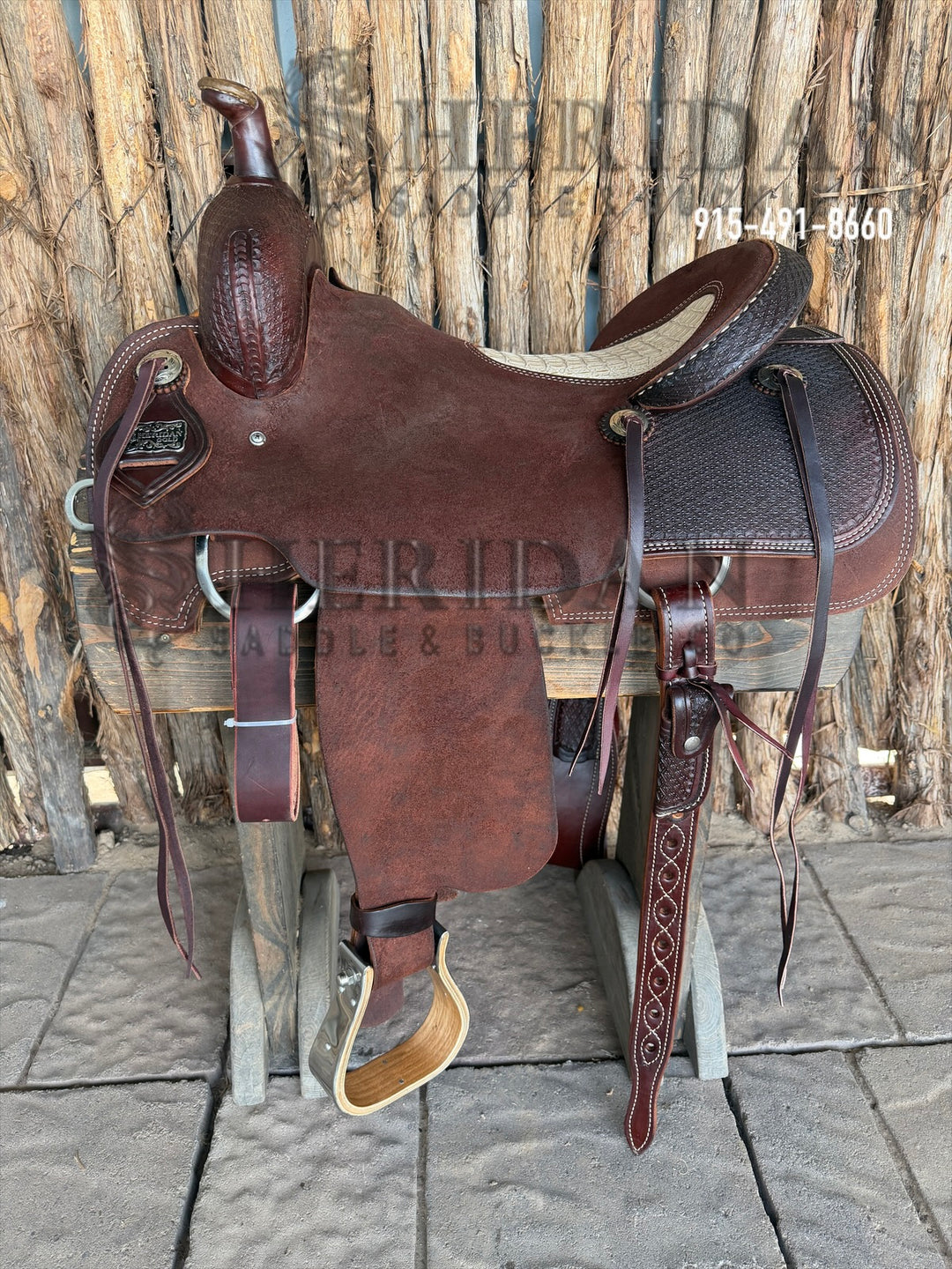 $1,950 - 16" Sheridan Ranch Cutter Saddle GOLD LEATHER REAL WOOL
