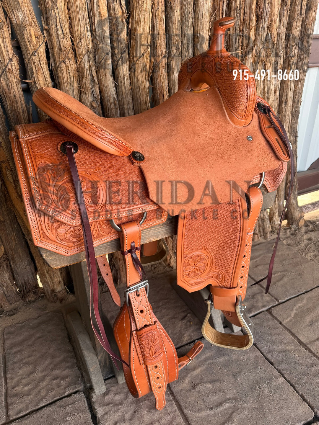$1,850 - 16" Sheridan Ranch Cutter Saddle GOLD LEATHER REAL WOOL