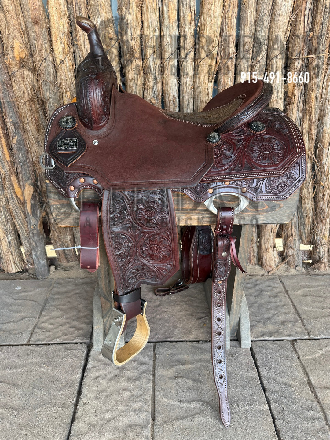 $1,900 - 16" Sheridan Cutter Saddle GOLD LEATHER REAL WOOL