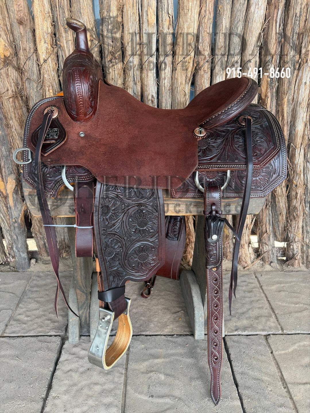 $1,900 - 16.5" Sheridan Ranch Cutter Saddle GOLD LEATHER REAL WOOL