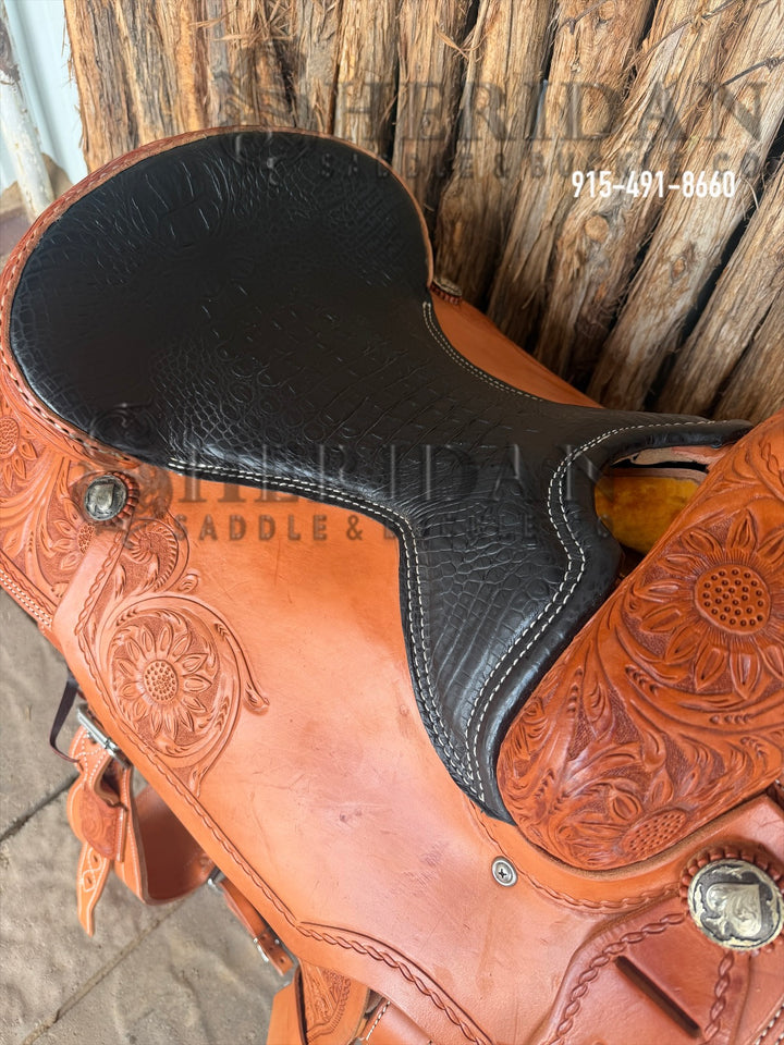 $1,900- 16" Sheridan Reining Saddle GOLD LEATHER REAL WOOL