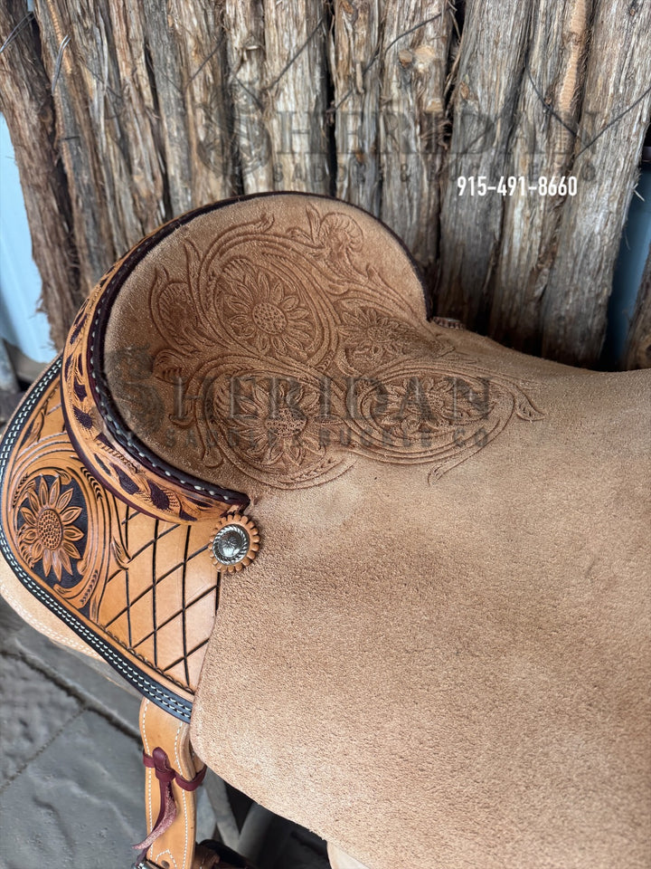 $950 - 15.5" Sheridan Team Roper Saddle
