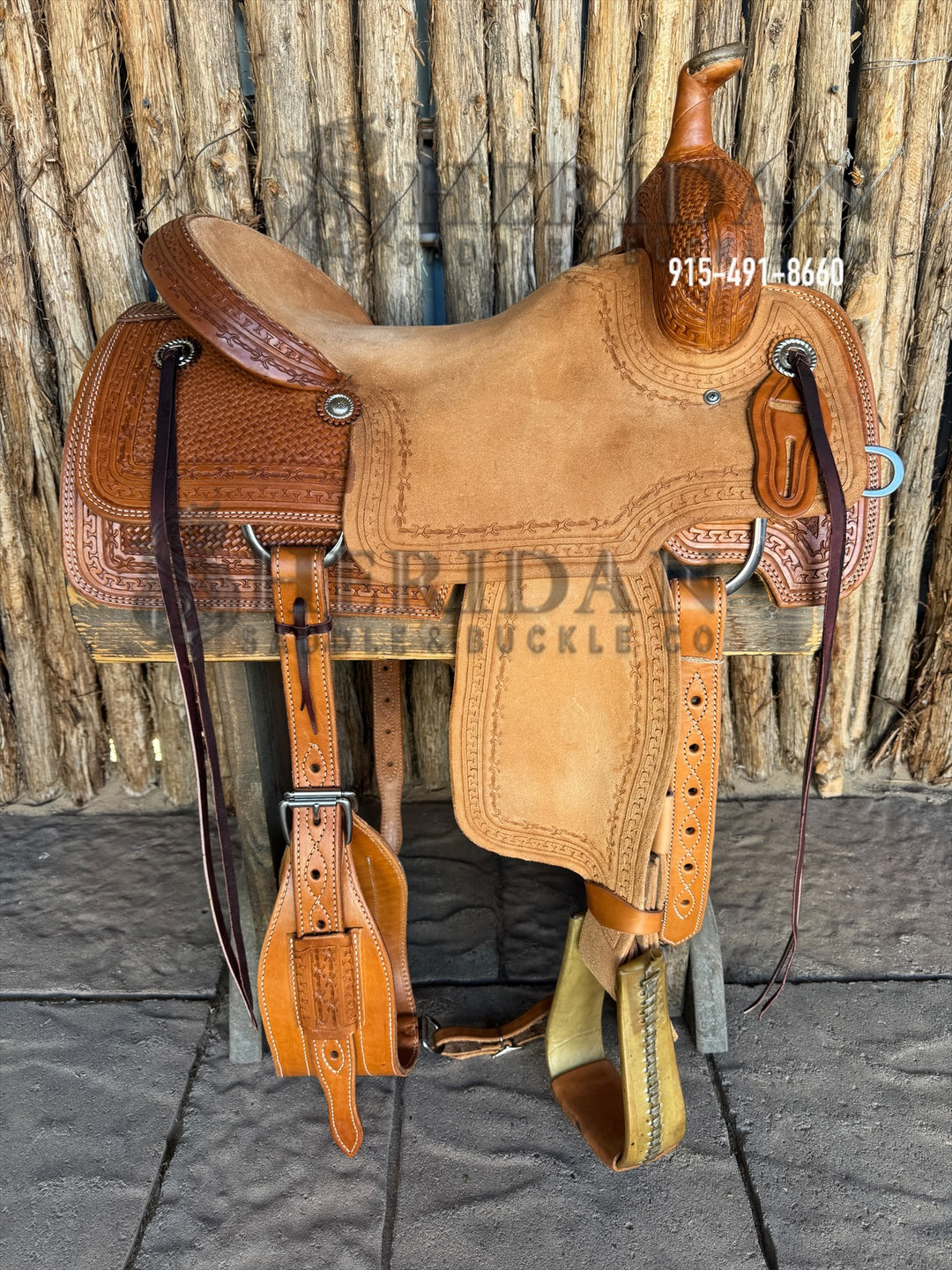 $865- 16.5" Sheridan Ranch Cutter Saddle