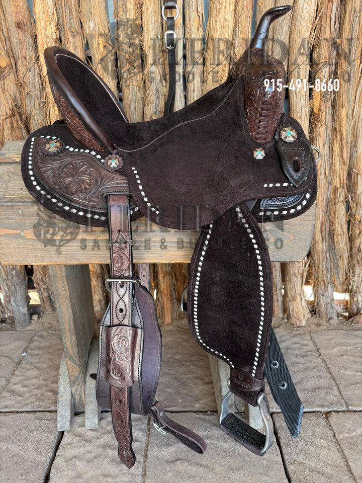 $1,475 - 15" Sheridan AirLite Barrel Racing Saddle 20lbs Spinal Relief