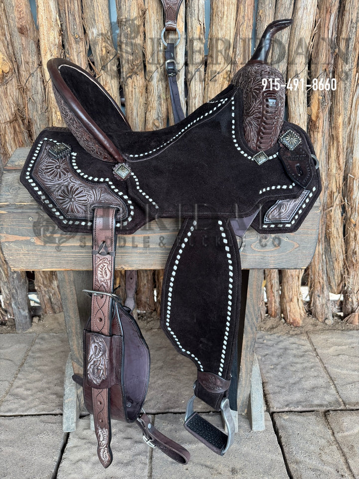 $1,475 - 15.5" Sheridan AirLite Barrel Racing Saddle 20lbs