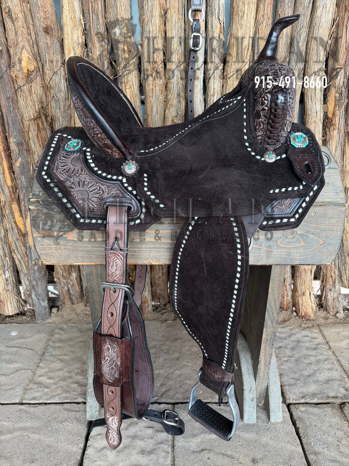$1,475 - 15.5" Sheridan AirLite Barrel Racing Saddle 20lbs