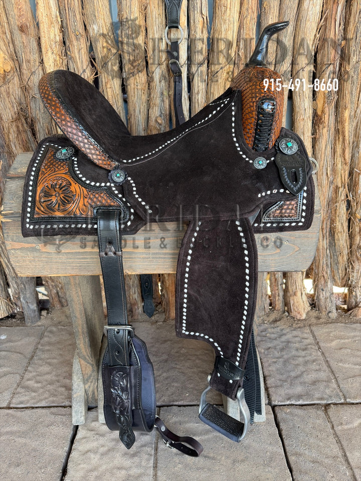 $1,475 - 15.5" Sheridan AirLite Barrel Racing Saddle 20lbs