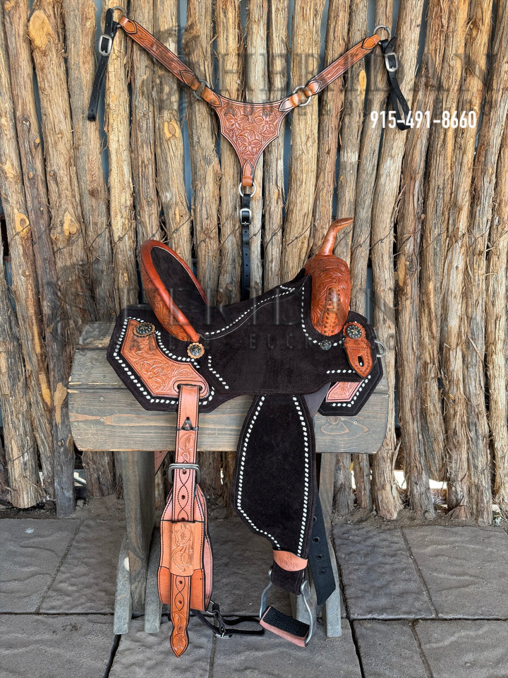 $1,475 - 14.5" Sheridan AirLite Barrel Racing Saddle 20lbs