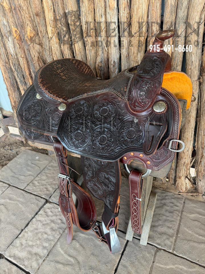 $2,100 - 16" Sheridan Reining Saddle GOLD LEATHER REAL WOOL