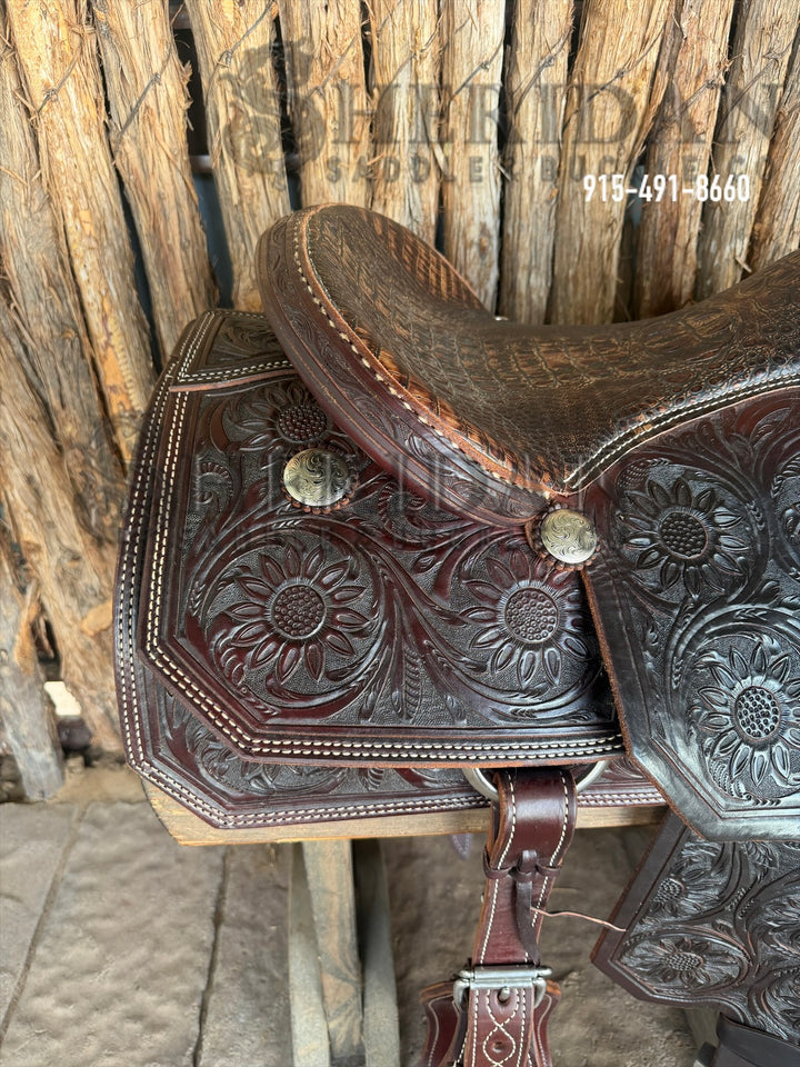 $2,100 - 16" Sheridan Reining Saddle GOLD LEATHER REAL WOOL