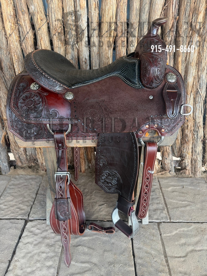 $2,100 - 16.5" Sheridan Reining Saddle GOLD LEATHER REAL WOOL