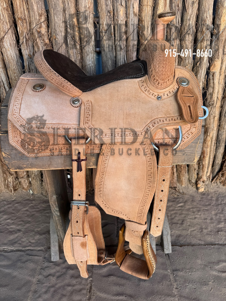 $900- 13.5" Sheridan Team Roper Saddle