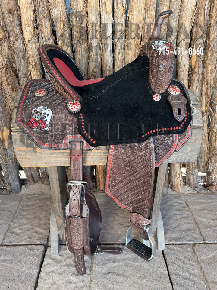 $1,550 - 15" Sheridan AirLite Barrel Racing Saddle 20lbs