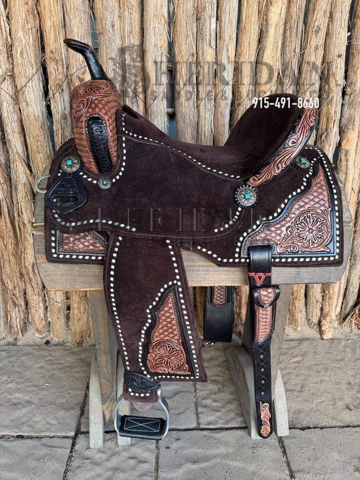 $1,250 - 15" Sheridan AirLite Barrel Racing Saddle 20lbs