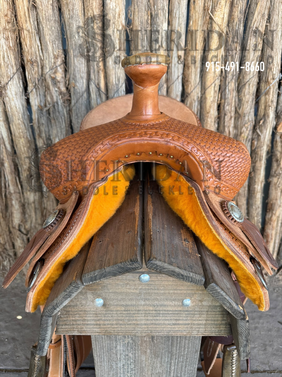 $950- 15.5" Sheridan Mule Ranch Saddle