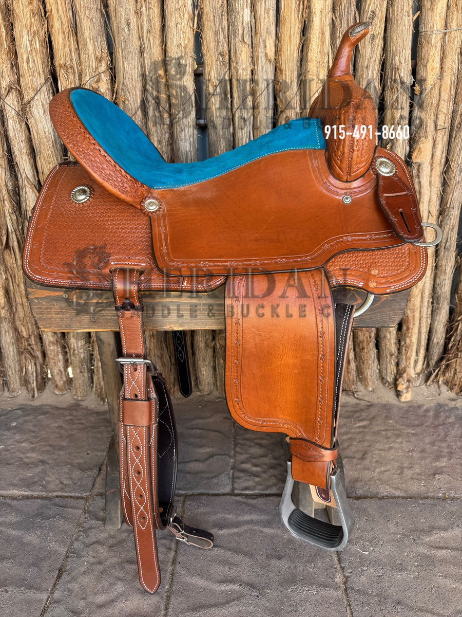 $725- 17.5" Sheridan Barrel Racing Saddle Tall Horn