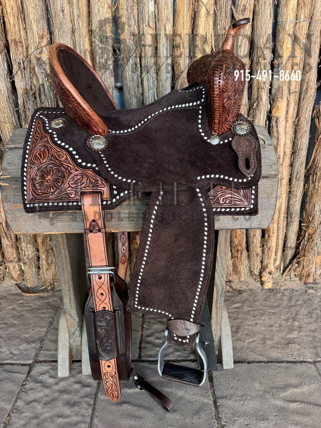 Sheridan AirLite Defender Barrel Racing Saddle 6 Inch Cantle