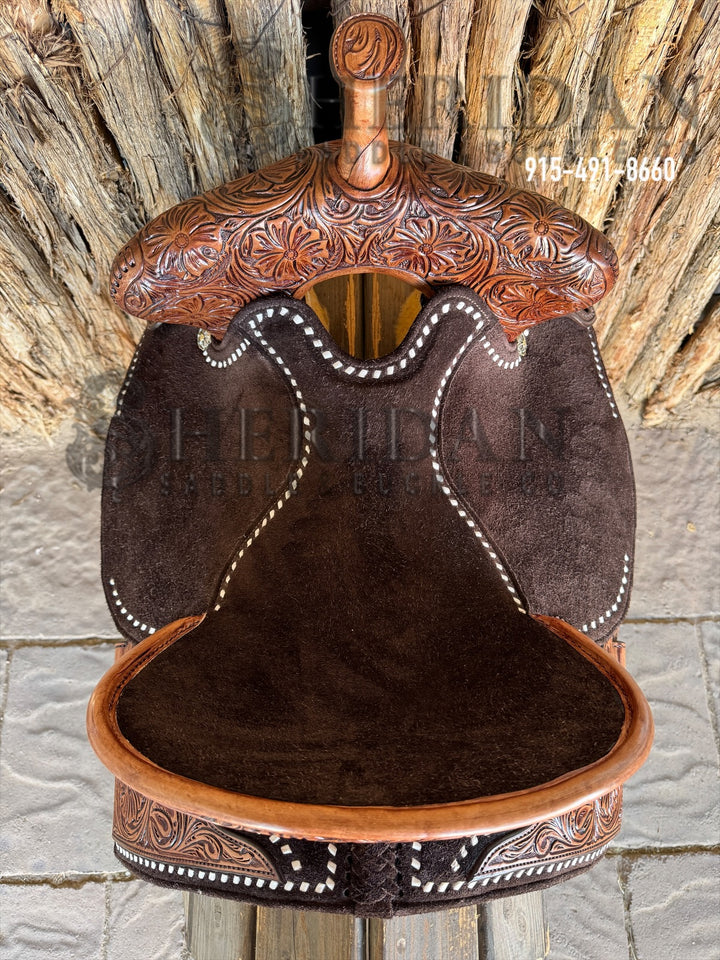 Sheridan AirLite Defender Barrel Racing Saddle 6 Inch Cantle