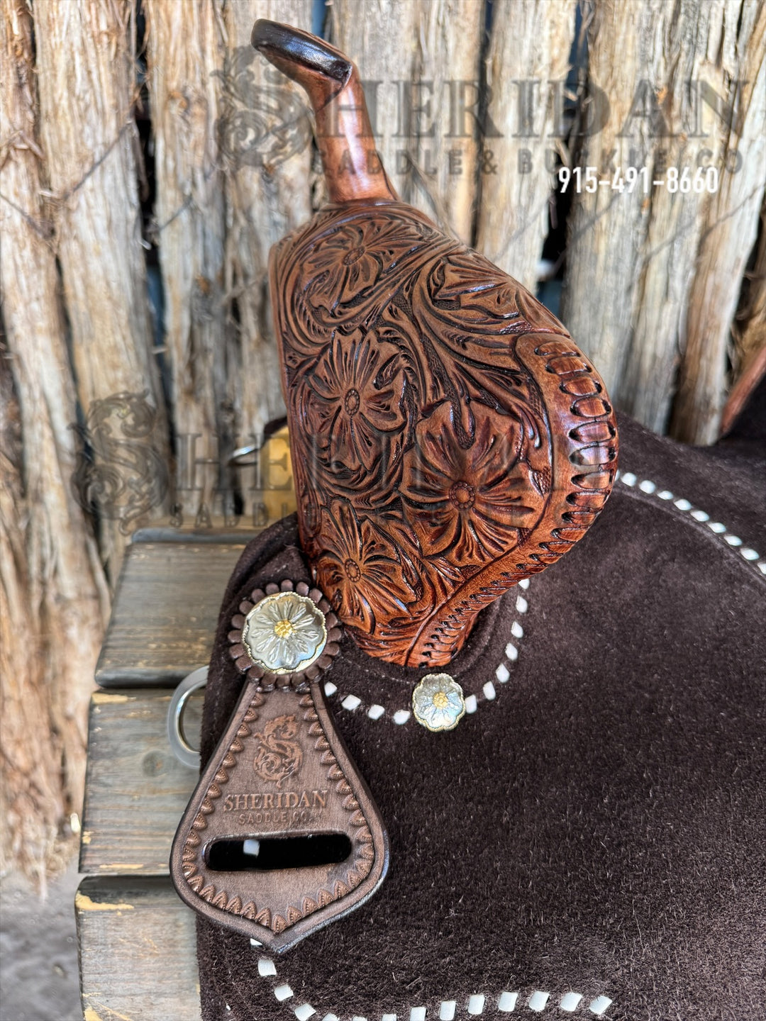 Sheridan AirLite Defender Barrel Racing Saddle 6 Inch Cantle