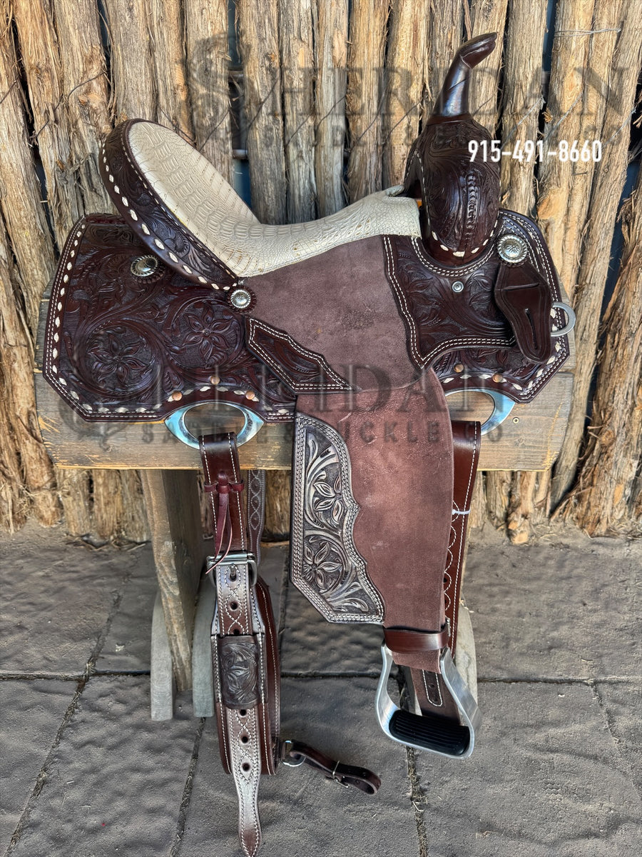 $1,250- 14.5” Sheridan Barrel Racing Saddle Tall Horn