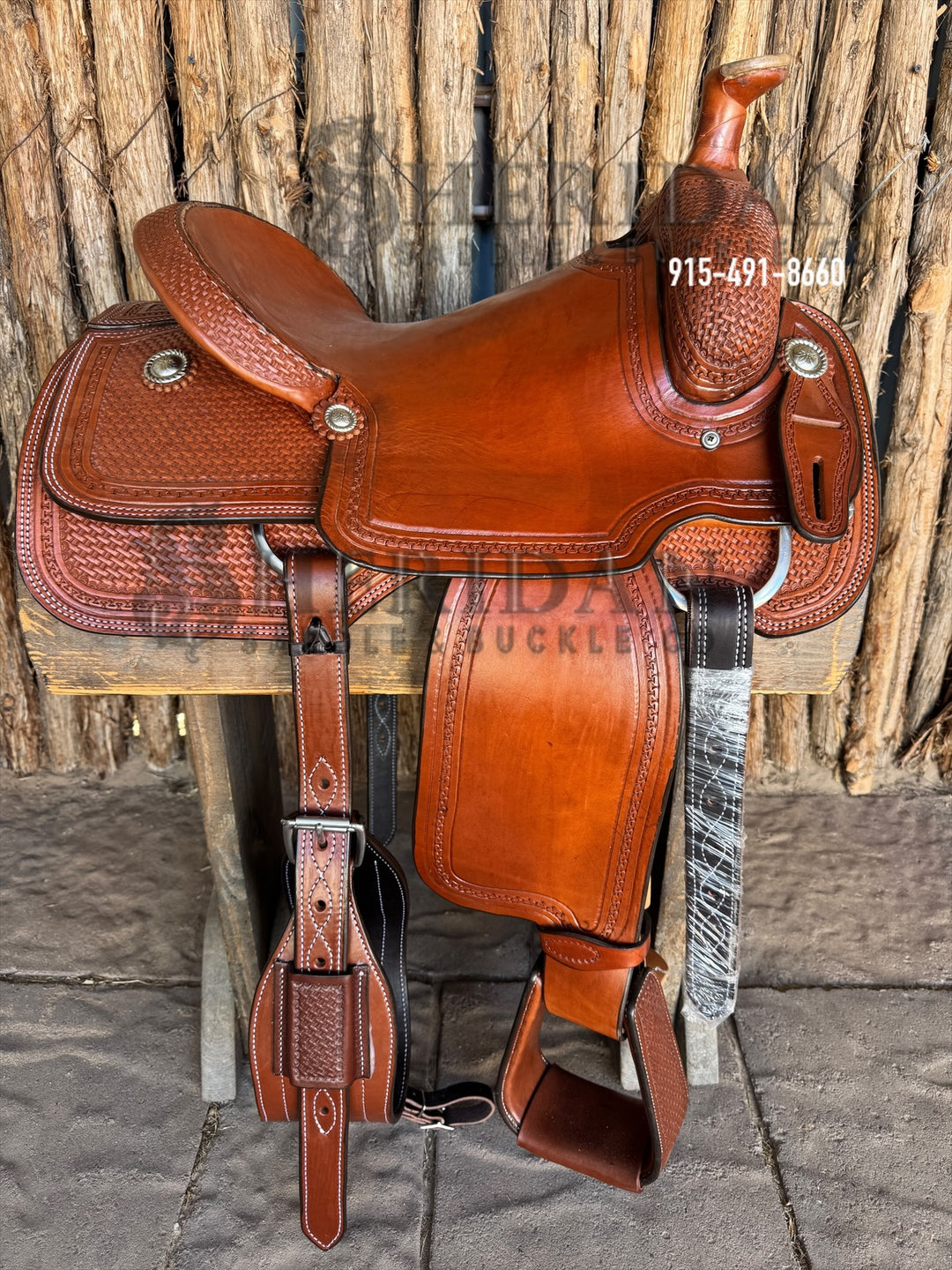 $690- 15.5" Sheridan Team Roper Saddle