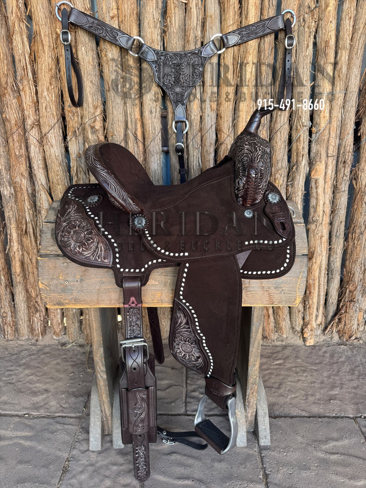 $1,250 - 14.5" Sheridan AirLite Barrel Racing Saddle 20lbs