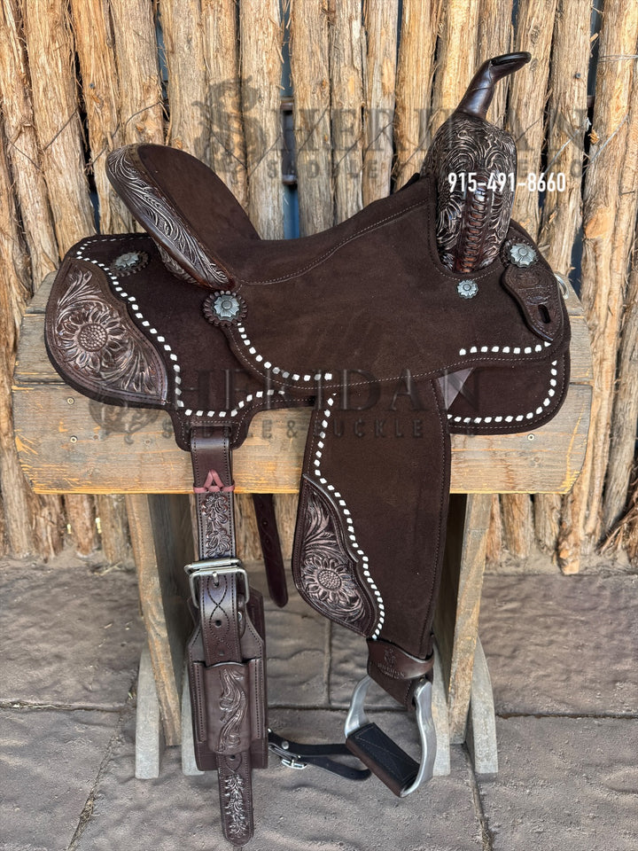 $1,250 - 14.5" Sheridan AirLite Barrel Racing Saddle 20lbs