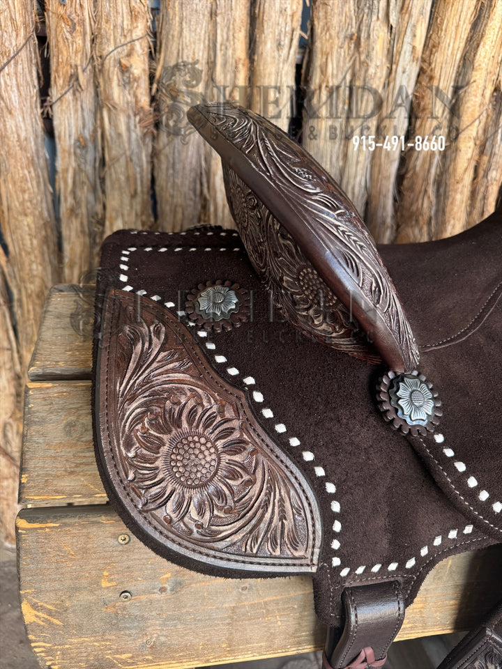$1,250 - 14.5" Sheridan AirLite Barrel Racing Saddle 20lbs