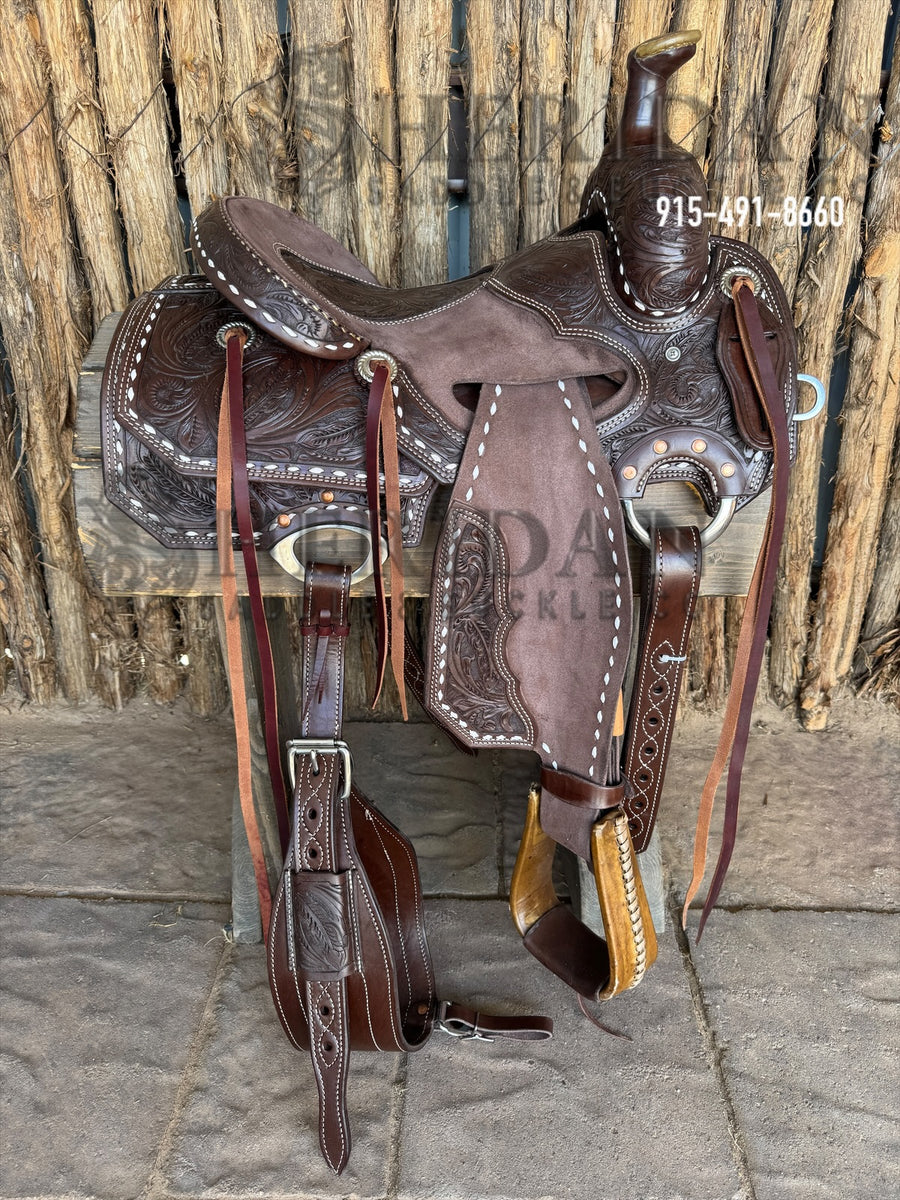 Sheridan Team Roping Saddle Chocolate/In Seat Rig