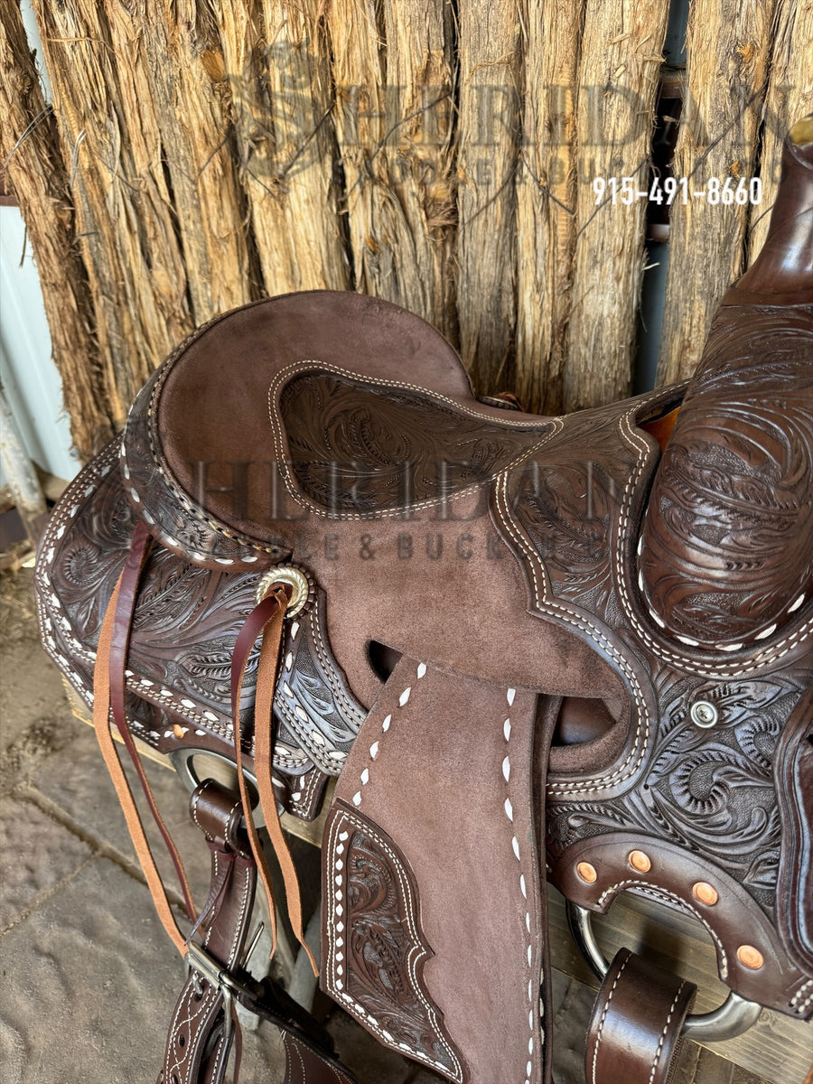 Sheridan Team Roping Saddle Chocolate/In Seat Rig