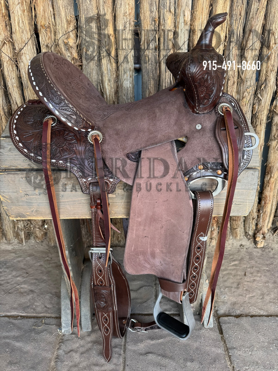 Sheridan Beartrap Barrel Racing Saddle In Seat Rig