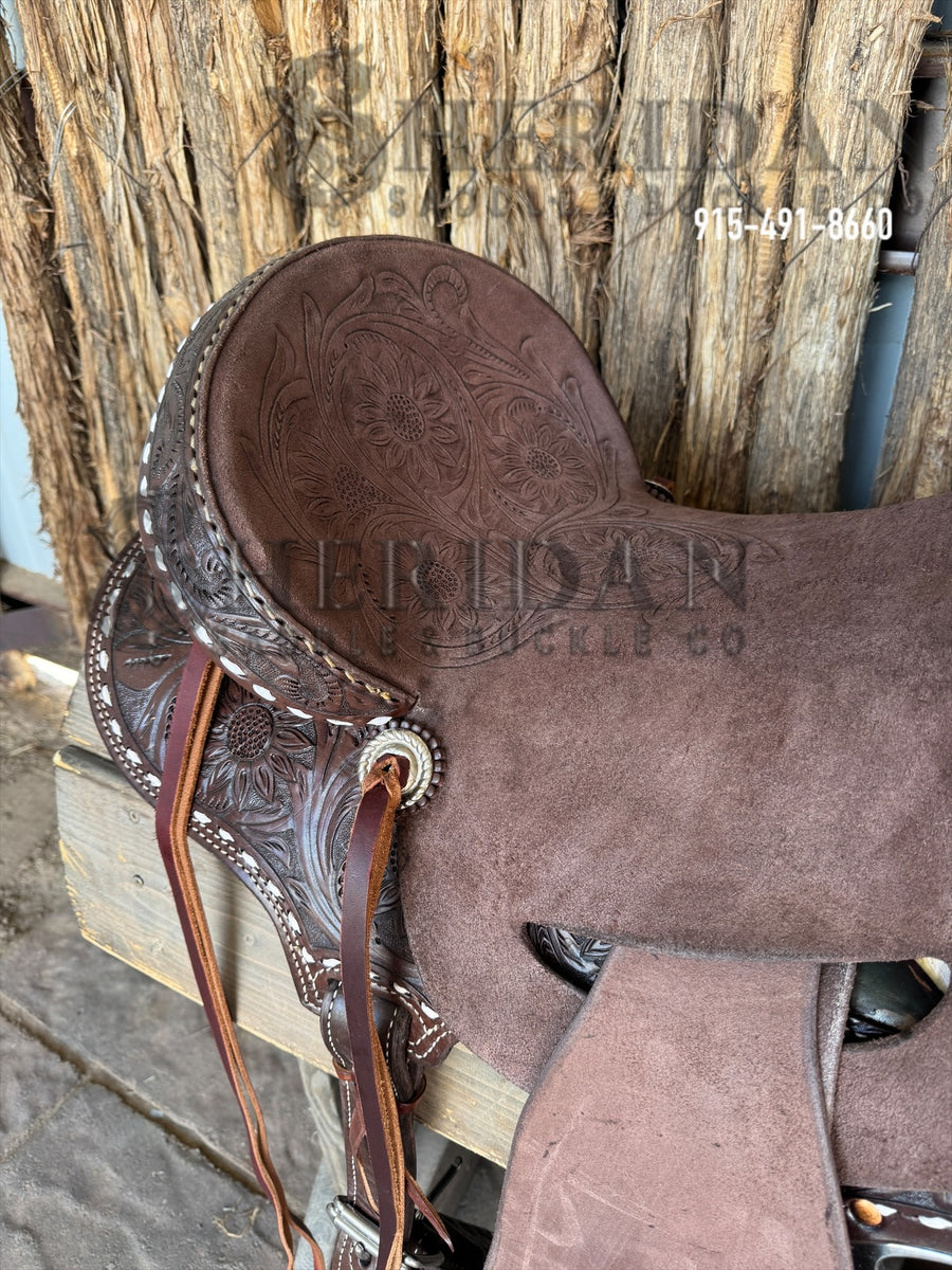 Sheridan Beartrap Barrel Racing Saddle In Seat Rig