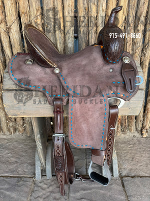 Sheridan Barrel Racing Saddle Chocolate Buckstitch