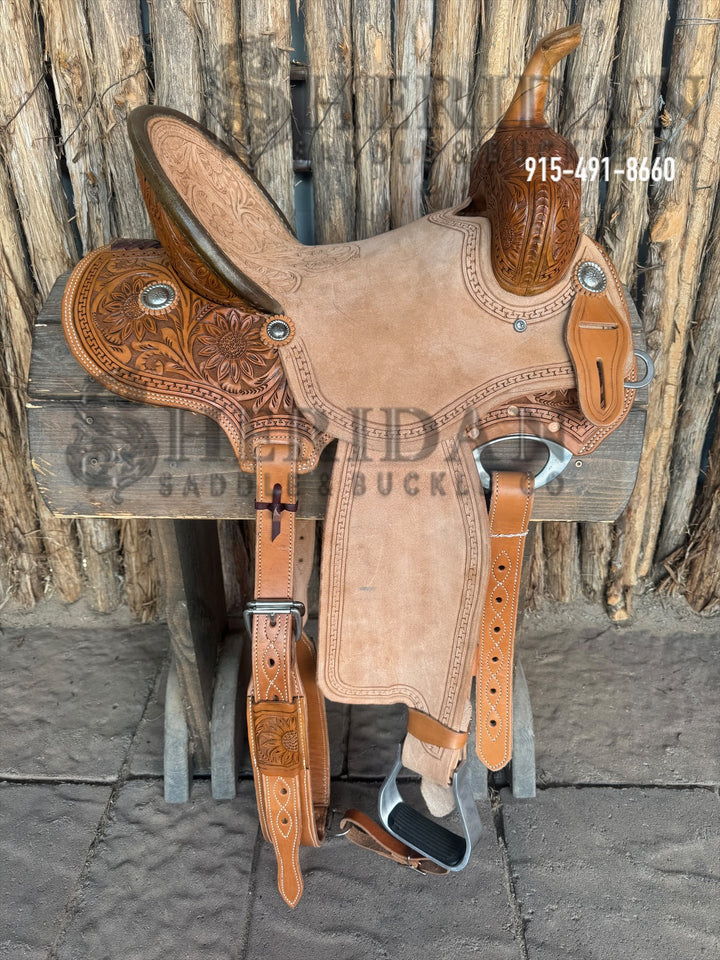 $990- 13.5" Sheridan Barrel Racing Saddle Tall Horn