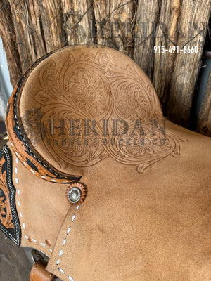 $1,140 - 15.5" Sheridan Barrel Racing Saddle Sewn on Tooling