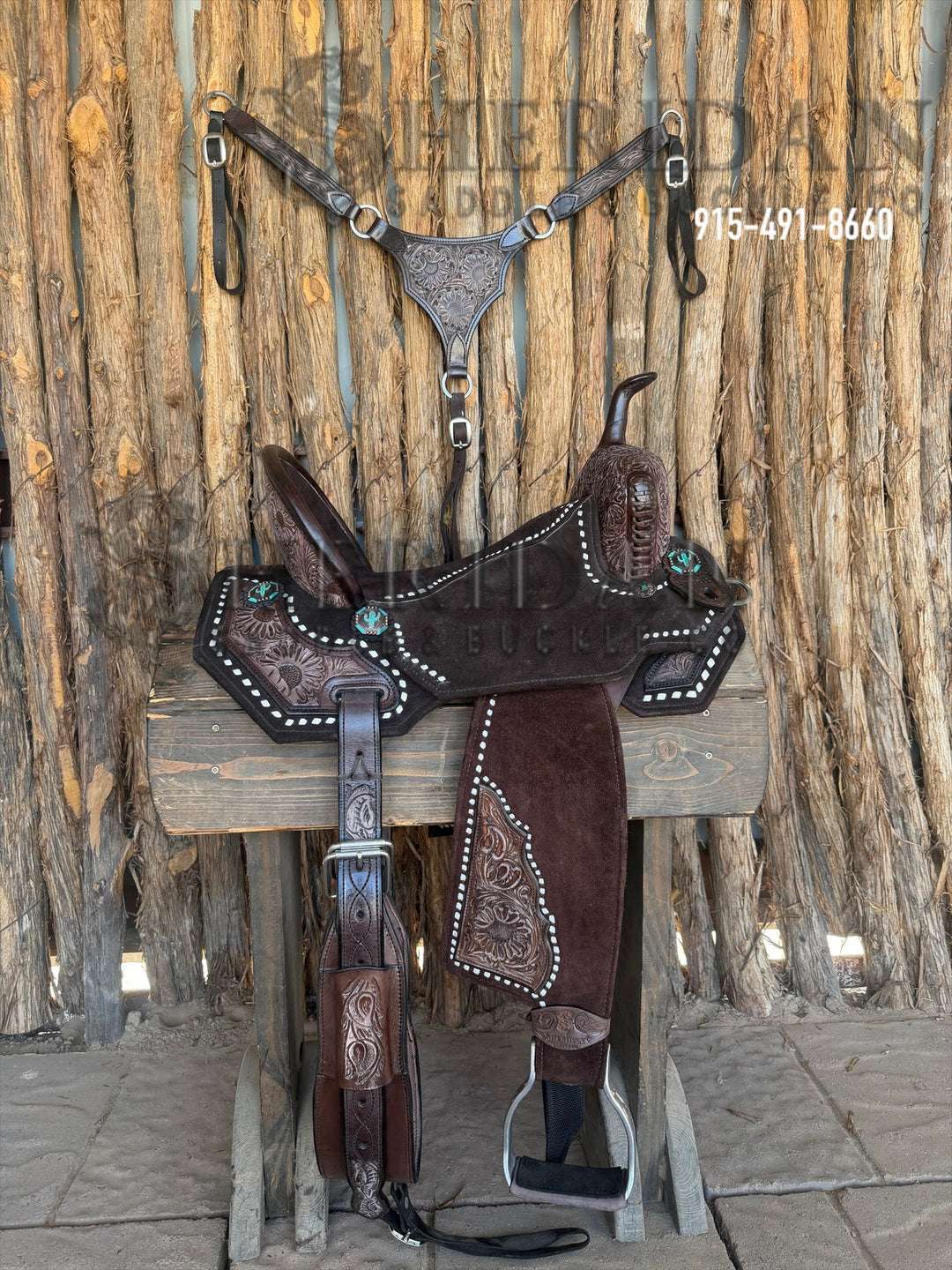$1,290 - 15.5" Sheridan AirLite Barrel Racing Saddle 20lbs Two Toned Chocolate