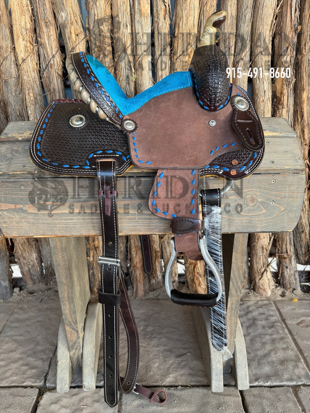 $700 - 10" Sheridan Youth Barrel Saddle Turquoise