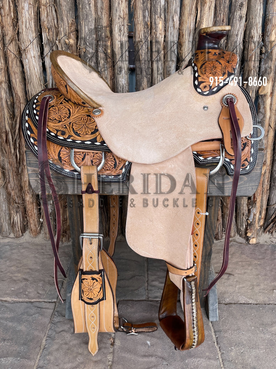 Sheridan Wade A-Fork Saddle White Buckstitch