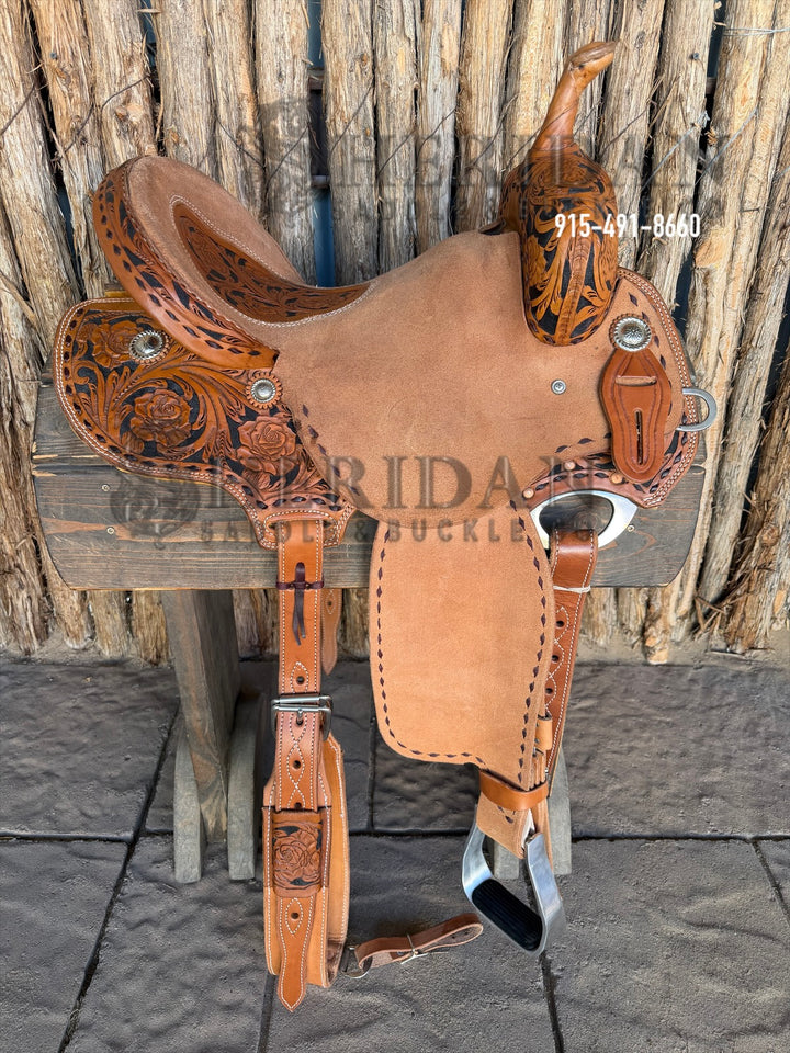 $1,090 - 15" Sheridan Barrel Racing Saddle Spinal Relief