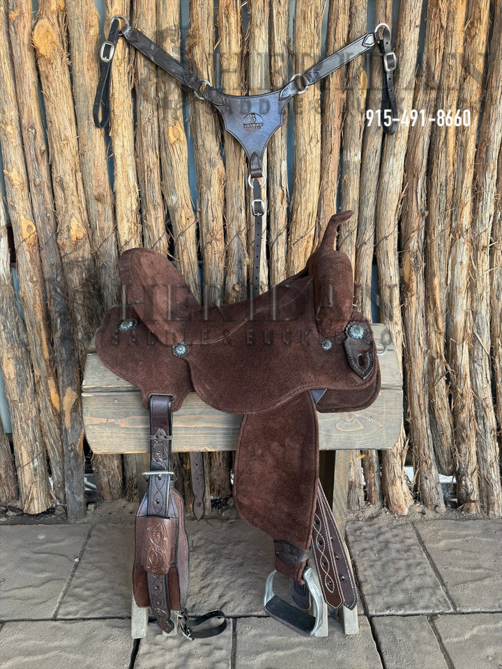 $1,300 - 15.5" Sheridan AirLite Barrel Racing Saddle 20lbs